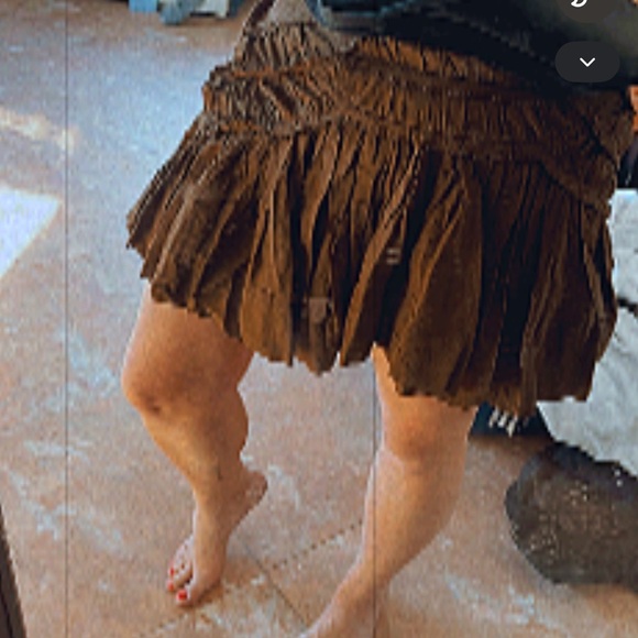 Brown Tiered Ruffle Mini Skirt - Picture 8 of 8